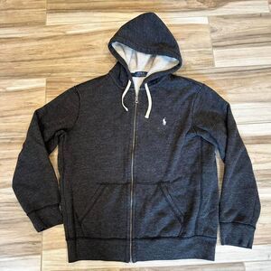 Gray Polo Ralph Lauren Zip Up Hoodie